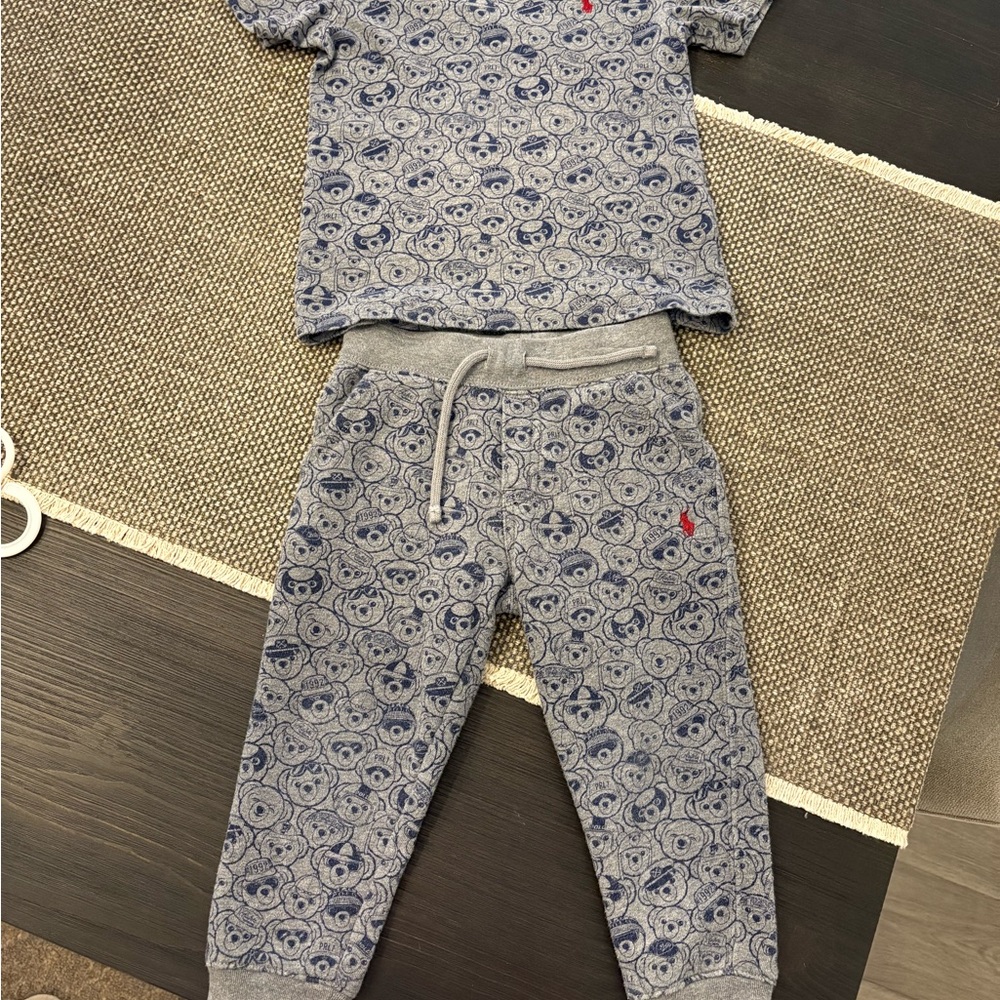Like New Toddler Boys Ralph Lauren Polo Bear Set